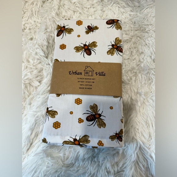 Urban Villa Harvest Dinner Napkins Set of 12 Premium Quality 100% Cotton - Picture 7 of 7